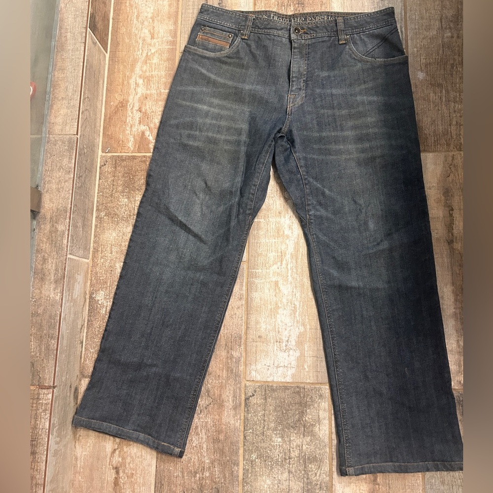 Prana Jeans 36 x 32 Mens Blue Denim Relaxed Fit Straight Leg Casual Outdoors